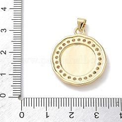 Religiöse Messinganhänger mit Mikropavé-Fassung aus klaren Zirkonia&nbsp;KK-L268-020G-04