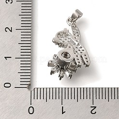 Pendentifs avec zircon cubiques à micro-pavés en laiton&nbsp;LS-KK-B122-03B-P