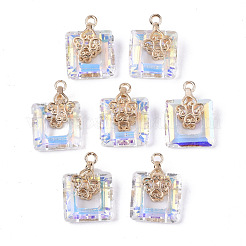 Glas Charms galvanisieren&nbsp;X-EGLA-N005-002C