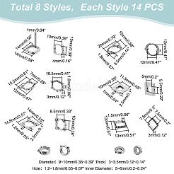 112 Stück 8-Stil-Legierungsperlenrahmen im tibetischen Stil&nbsp;FIND-PH0008-50