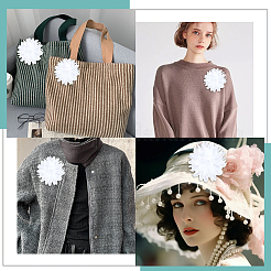 20 Stück Blumen-Polyester-Ornament-Zubehör&nbsp;DIY-GF0013-29C