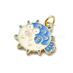 Pendentifs d'émail en laiton &nbsp;KK-P338-07B-G05