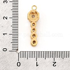 Pendentifs avec zircon cubiques à micro-pavés en laiton&nbsp;KK-F901-03E-G