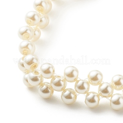 Bracciali di perline intrecciate con perle di vetro&nbsp;BJEW-JB08592