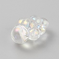 Perline acriliche trasparenti con placcatura uv&nbsp;OACR-TAC0001-14G