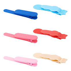 6 Stück Lesezeichenclip aus Kunststoff in 6 Ausführungen&nbsp;AJEW-TA0002-02