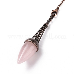 Pendules de radiesthésie en quartz rose naturel&nbsp;G-L524-06R-06