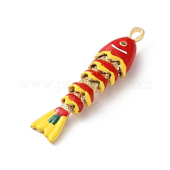 Pendentifs en laiton micro pavés de zircones cubiques orange&nbsp;CU-CBA03AF-15G-03