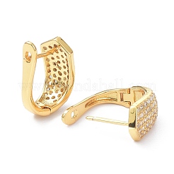 Micro ottone spianare zirconi Orecchini a cerchio&nbsp;ZIRC-P090-02G