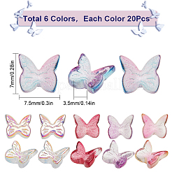 120 Stk. 6 Stil transparente Glascabochons&nbsp;GGLA-SC0001-14