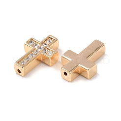 Latón micro pavé circonita cúbica transparente&nbsp;KK-Z142-11G
