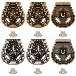 12 pièce de 2 couleurs de rivets à vis solides en alliage pour ceinture en cuir de bagage&nbsp;MOST-CL0001-01