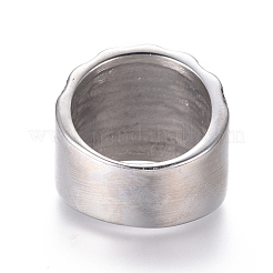 304 Edelstahl-Breitbandringe&nbsp;RJEW-D073-04-AS