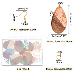 DIY baumeln Ohrring machen Kits&nbsp;RESI-OC0001-21