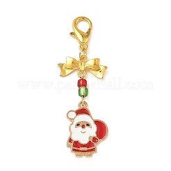 Décorations de pendentif en alliage d'émail sur le thème de noël&nbsp;HJEW-JM04049-02