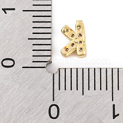 Cabochons en laiton plaqué en rack micro pavé de zircone cubique&nbsp;KK-F874-04G-K