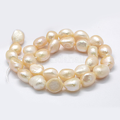 Brins de perles de culture d'eau douce naturelles&nbsp;PEAR-K004-05A-01