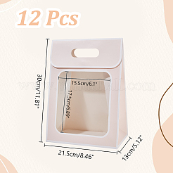 Sacchetti regalo pieghevoli in carta con finestra&nbsp;ABAG-WH0045-20C