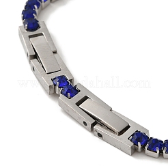 Bracelets à chaîne en acier inoxydable 304 avec strass&nbsp;BJEW-S002-01D