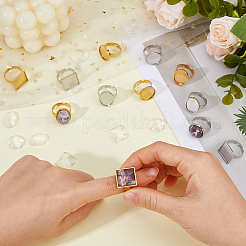 DIY-Fingerring-Kits mit gemischten Formen&nbsp;DIY-DC0004-21