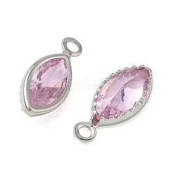 Messing ebnen Zirkonia Charms&nbsp;CU-CBABEB3-06P-02