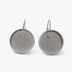 Boucles d'oreilles à levier en acier inoxydable 304 résistant au ternissement&nbsp;STAS-L253-005B-P