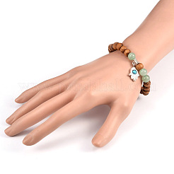 Legno perline tratto bracciali&nbsp;BJEW-JB01830