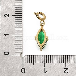 Ciondolo con strass in acciaio inossidabile 304 con occhio di cavallo&nbsp;STAS-H202-16G