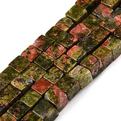 Natur Unakit Perlen Stränge&nbsp;G-T139-6x6-08A