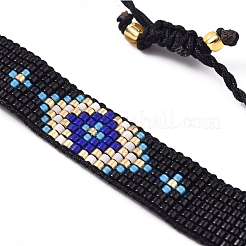Bracelets ajustables tressés de perles de rocaille en verre&nbsp;BJEW-D442-26