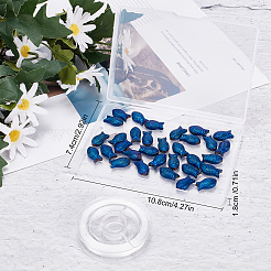 Kit fai da te per realizzare braccialetti con perline a forma di pesce&nbsp;EGLA-SC0001-09A