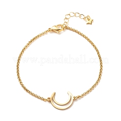 Gliederarmband aus 201 Edelstahl mit Panzerketten aus 304 Edelstahl für Damen&nbsp;BJEW-JB08281