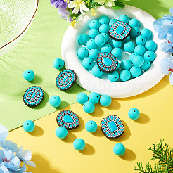 56 pièces 4 styles de perles de silicone&nbsp;FIND-TA0010-75A