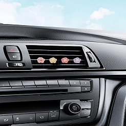 Blume Kunststoff Emaille Auto Auto Air Vent Parfüm Clip&nbsp;FIND-LP0009-01