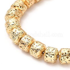Fili di perle di roccia lavica naturale elettrodeposta&nbsp;G-G984-10KCG