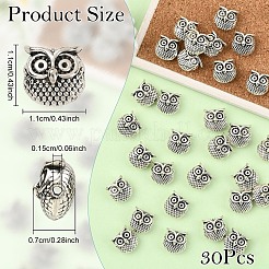 30 Stück Legierungsperlen im tibetischen Stil&nbsp;TIBEP-YW0002-10