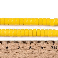 Chapelets de perles en verre opaque de couleur unie&nbsp;GLAA-N026-3x6mm-13