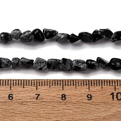 Naturschneeflocke Obsidian Perlen Stränge&nbsp;G-I389-A24