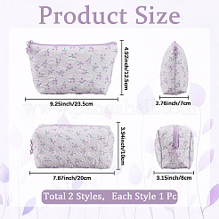 2 stücke 2 arten tragbare reise polyester kosmetische reißverschluss lagerung kupplung taschen&nbsp;ABAG-CY0001-01C