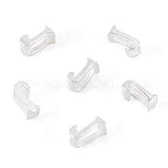 6 Stück: 925 hohle Initialenperlen aus Sterlingsilber&nbsp;STER-TA0001-53J
