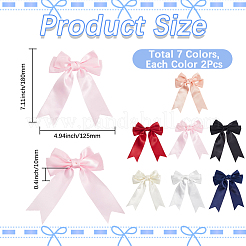 14 Stück 7 Farben Polyester Bowknot Ornament Zubehör&nbsp;DIY-SP0004-82