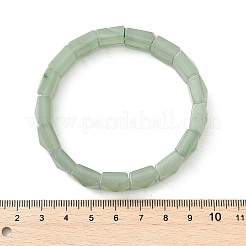 Bracelets extensibles en perles carrées d'aventurine verte naturelle pour femmes et hommes&nbsp;BJEW-C097-06O