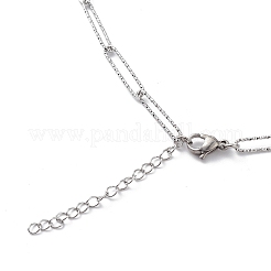 Collar de cadena con clip de acero inoxidable 304 que no se deslustra para hombres y mujeres.&nbsp;STAS-B039-01P