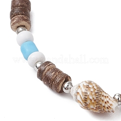 3 pieza de 3 estilos de tobilleras ajustables con forma de caparazón de tortuga y estrella de mar para playa de verano&nbsp;AJEW-AN00635