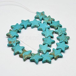 Chapelets de perle en turquoise synthétique teinte&nbsp;G-M144-05-D