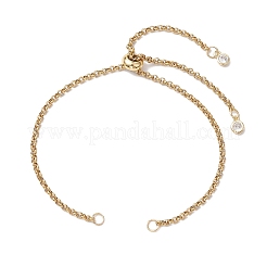 2 pz 2 colori 304 acciaio inossidabile rolo catena braccialetto cursore making&nbsp;AJEW-JB01243