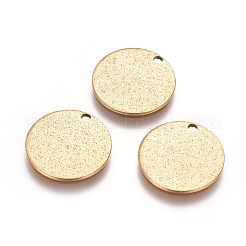Pendentifs texturés en acier inoxydable 304 avec placage ionique (IP)&nbsp;X-STAS-I098-01-15mm-G