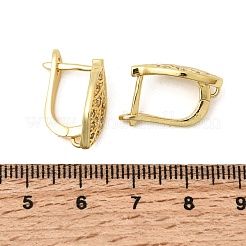 Ohrringverschluss aus Messing mit Blattmotiv&nbsp;KK-Z154-07G