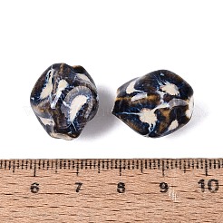 Perles froissées en porcelaine vintage faites à la main&nbsp;PORC-Q006-09J