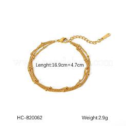 Mehrlagige Satellitenkettenarmbänder aus Edelstahl für Damen&nbsp;KV6681